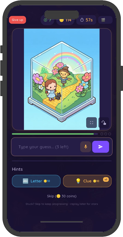 CubeScene secondary app screen preview